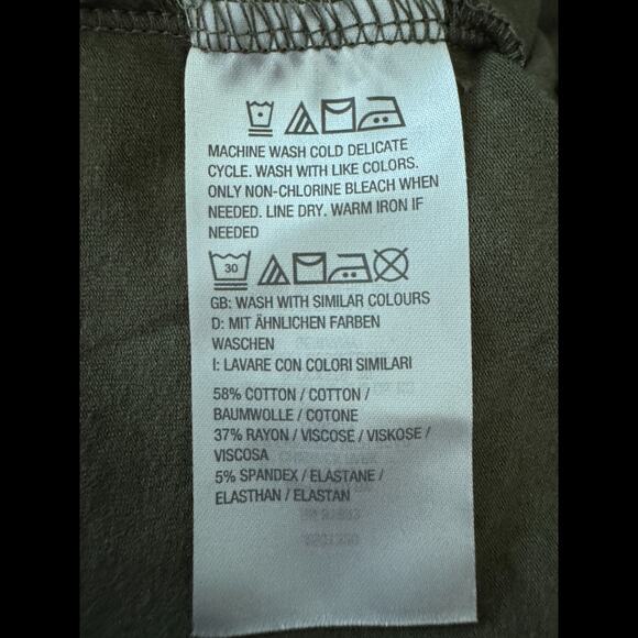 Encore Idina Menzel Romper Olive Green Knit Sleeveless V-Neck Jumpsuit 2X - Picture 12 of 13